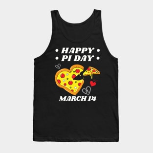 Happy Pi Day March 14 Heart Pizza Tank Top